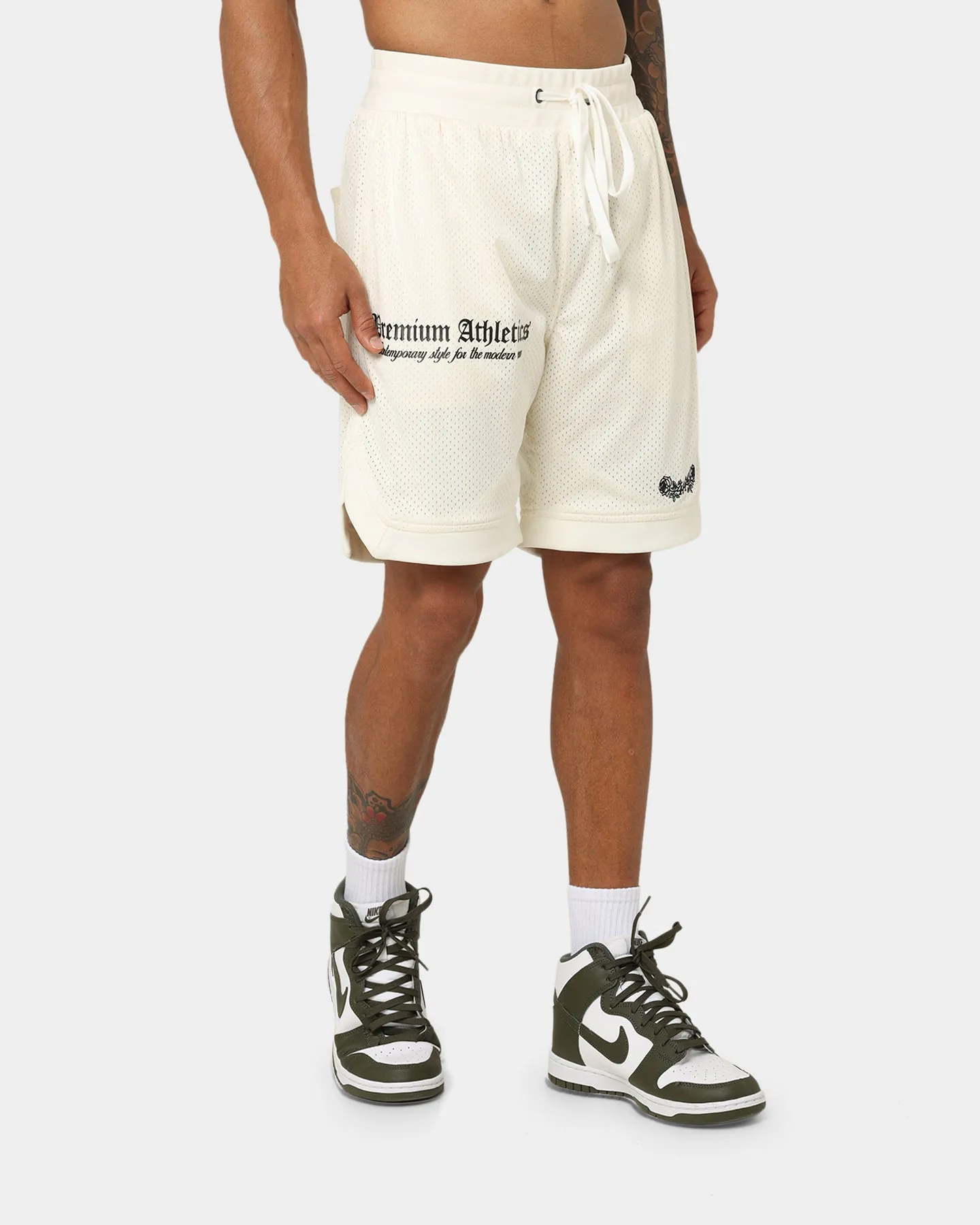 404 Premium Athletics Basketball Shorts Off White