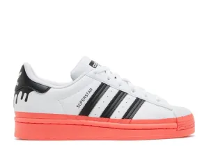Adidas SUPERSTAR BIG KID 'PAINT DRIP - WHITE TURBO' sneakers, white