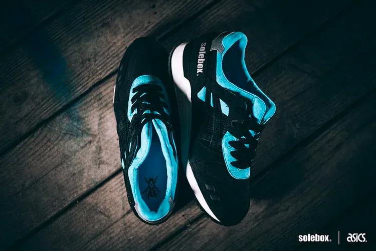 Asics solebox x gel lyte 3 'blue carpenter bee' sneakers, black