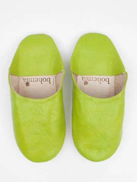 Moroccan Basic Babouche Slippers - Seconds, Small (Assorted Colours)
