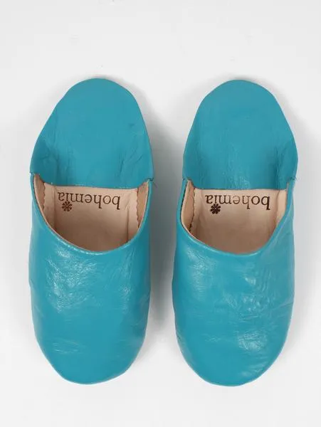 Moroccan Basic Babouche Slippers - Seconds, Small (Assorted Colours)