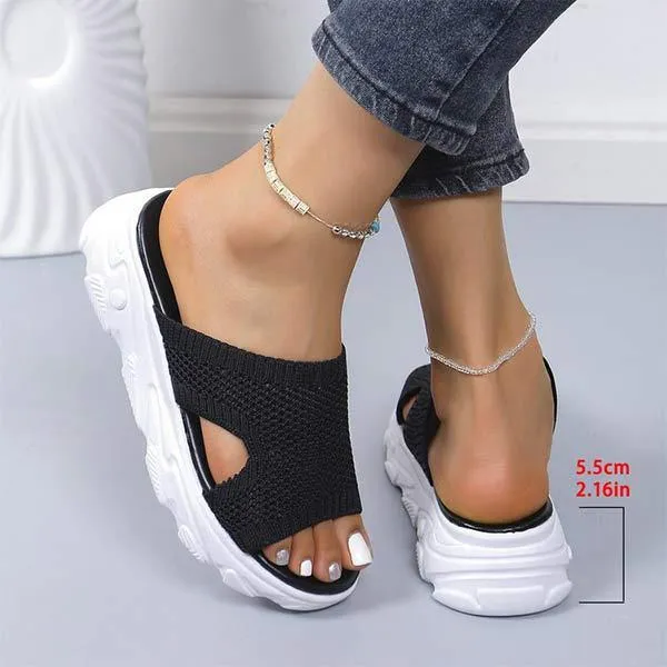 Women's Casual Mesh Thick-Soled Slippers 90858290C